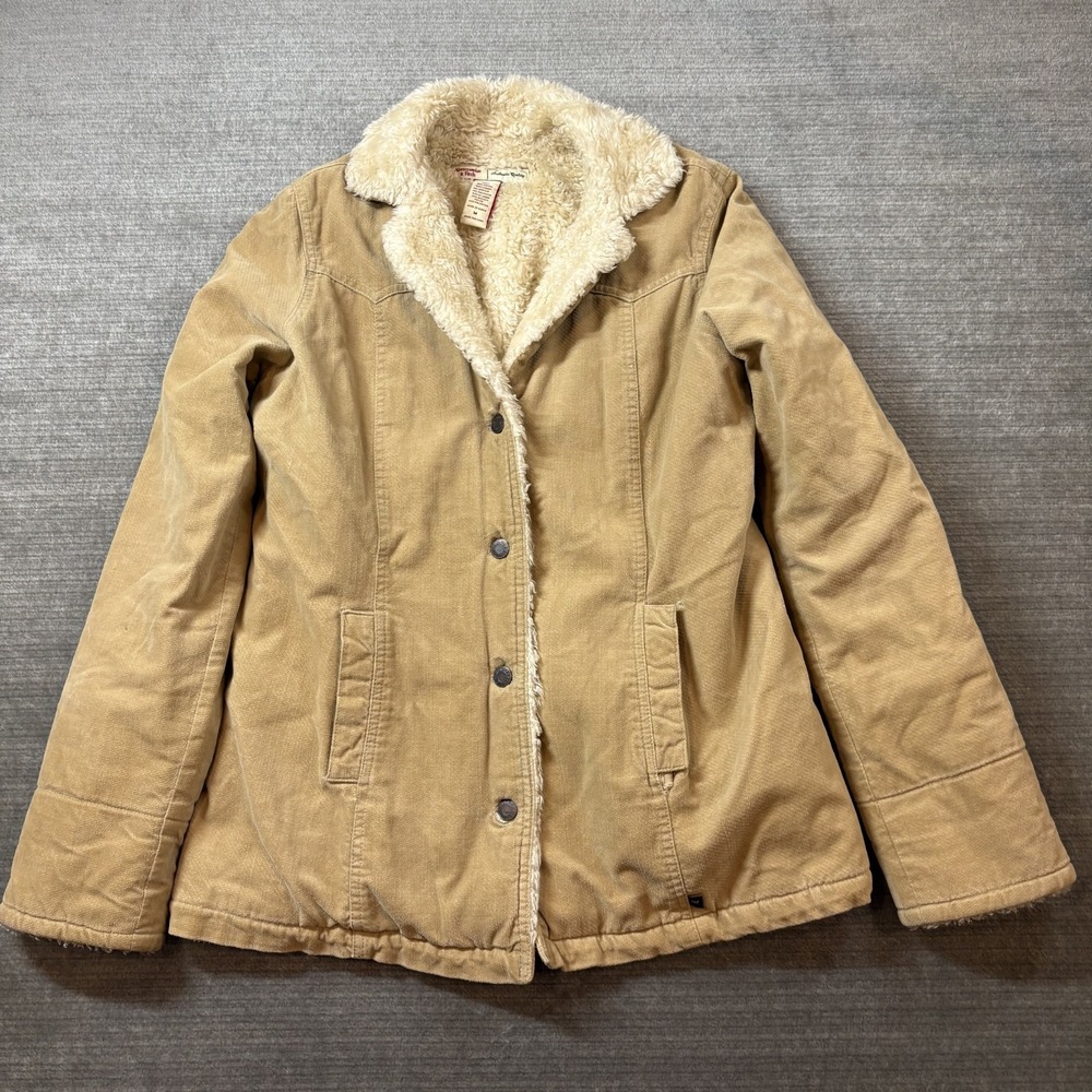 Vintage Y2K Abercrombie Fitch Penny Lane Faux Sherpa Lined Jacket Womens M Heavy